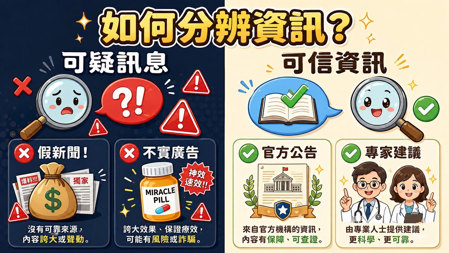 如何分辨資訊？可疑訊息 vs 可信資訊